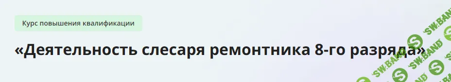 [Инфоурок] Деятельность слесаря ремонтника 8-го разряда (2023)