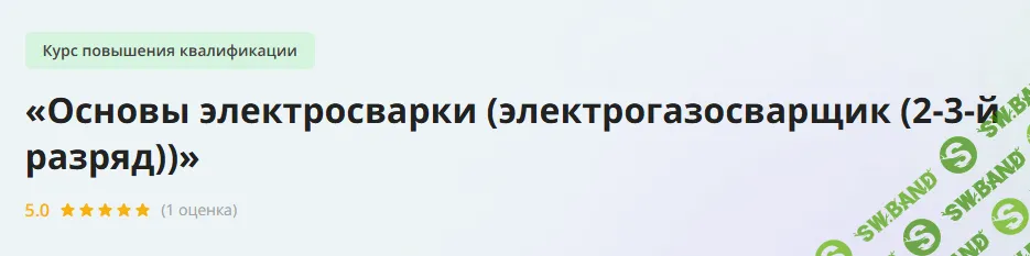 [Инфоурок] Основы электросварки (электрогазосварщик (2-3-й разряд)) (2023)