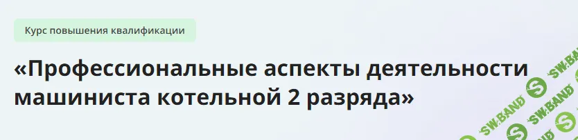 [Инфоурок] Профессиональные аспекты деятельности машиниста котельной 2 разряда (2023)