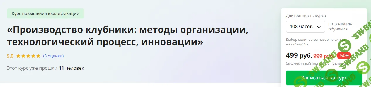 [Инфоурок] Производство клубники - методы организации, технологический процесс, инновации (2024)