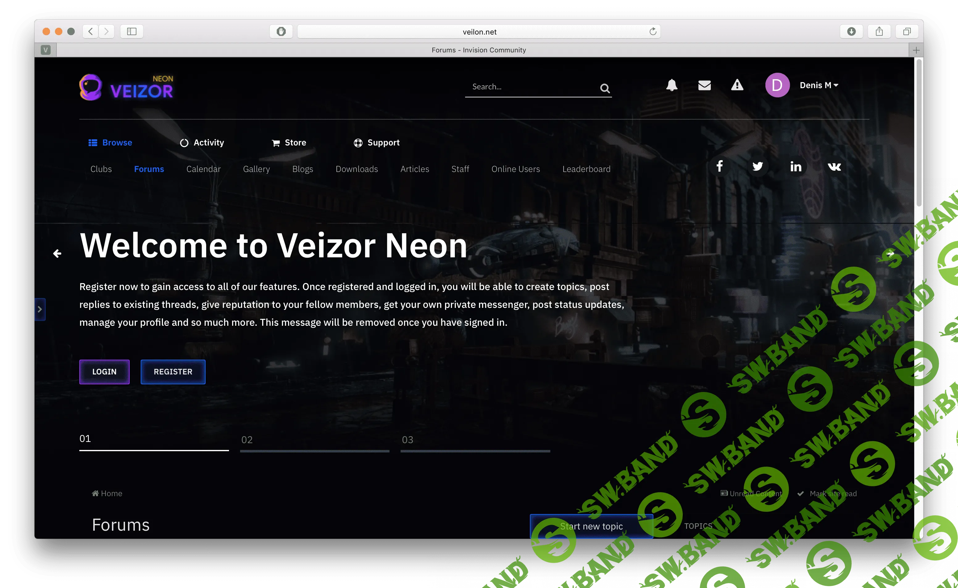 [invisioncommunity] Veizor Neon - шаблон в стиле киберпанка для IPS 4.3