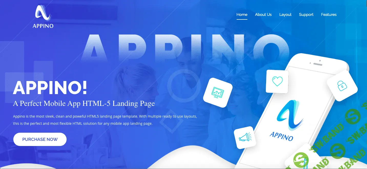 [IqonicDesign] APPINO! - A Perfect Mobile App Landing Page | Идеальная целевая страница мобильного приложения