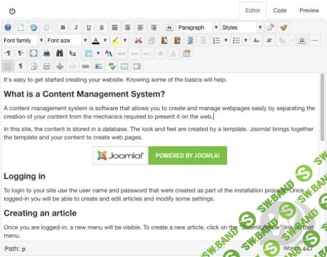 JCE Pro Content Editor v2.6.33 - визуальный редактор для Joomla