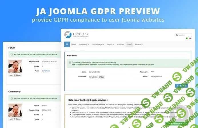 [joomlart] JA Joomla GDPR v1.0.3 - компонент GDPR для Joomla