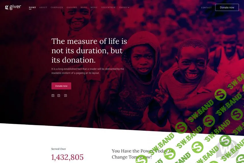 [JoomShaper] JS Giver v1.0 - шаблон для сайта благотворительности и некоммерческих организаций Joomla