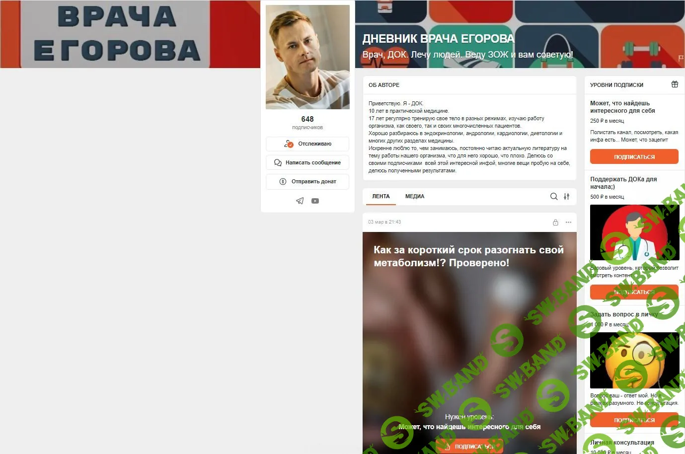 Как за короткий срок разогнать свой метаболизм!? Проверено! Контент на Boosty [Андрей Егоров]