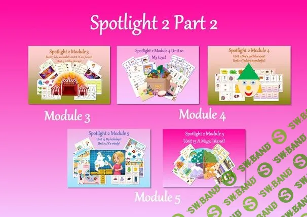 Комплект материалов к Spotlight 2 на второе полугодие (Модули 3-5) [English Set]