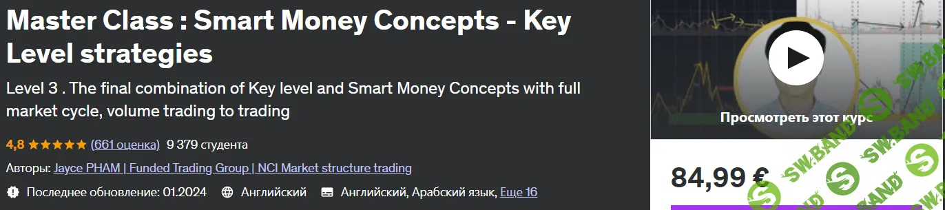 Концепции умных денег – стратегии ключевого уровня [Джейс ФАМ] [udemy]