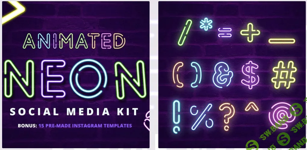 [masterbundles] Neon Social Media Kit