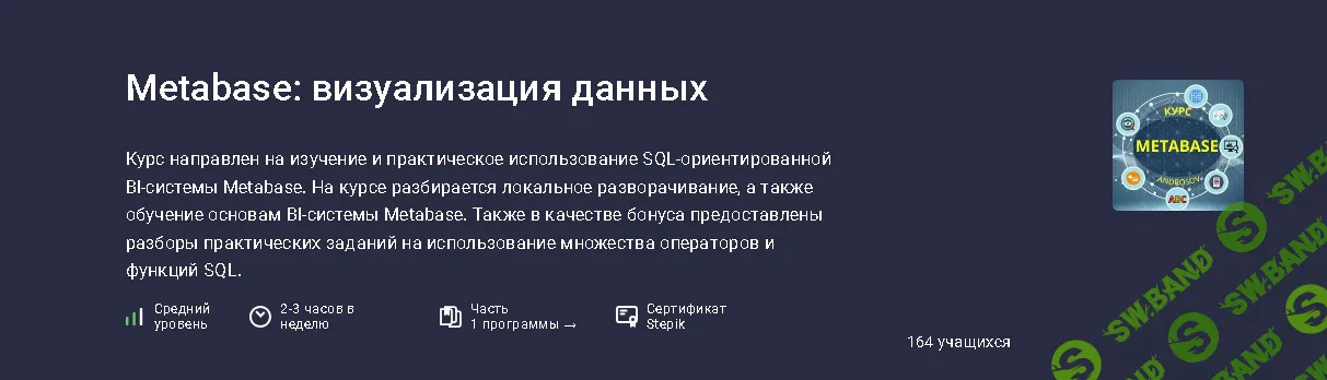 Metabase: визуализация данных [Stepik] [Алексей Андросов]