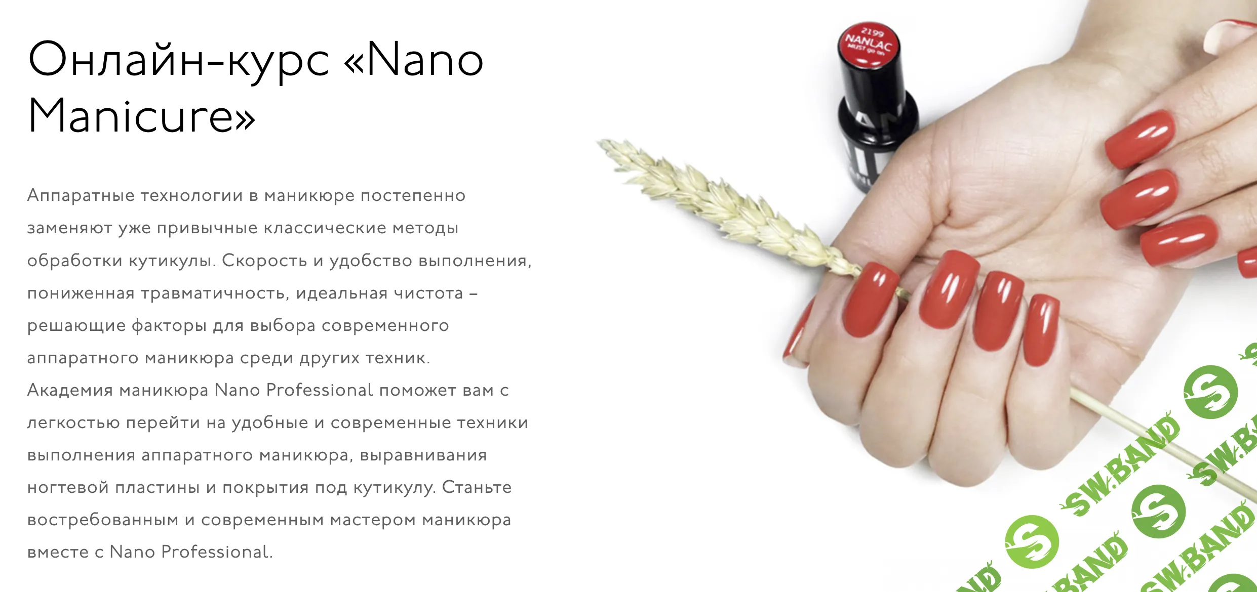 Скачать Курс «Nano Manicure - аппаратный маникюр [Nano Professional]»  [Анастасия Агадецкая]