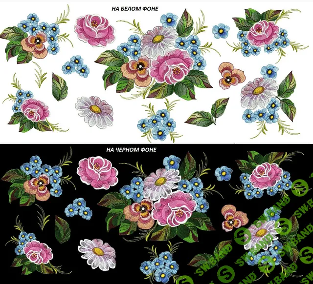 [New embroidery, Яблоня-jblonj] Дизайн машинной вышивки «Жостовский букет» (2023)