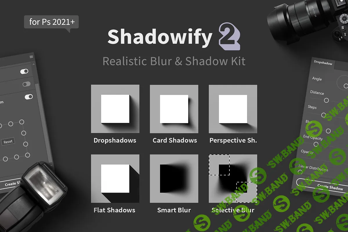 [Photoshop] Плагин Shadowify — набор для размытия и теней [h3design]