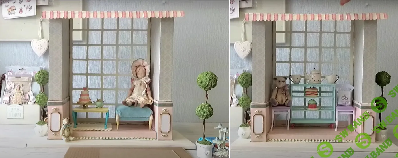 [Полина Инякина] Подставка-домик для кукол в стиле Roombox (2021)