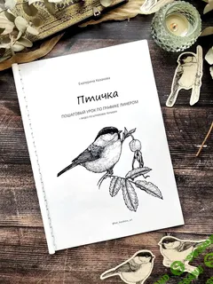 Пошаговый урок по рисованию птички линерами [kat_kazakova_art] [Екатерина Казакова]