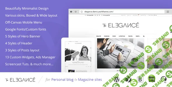 [Regular License] Elegance v1.0.1.6 - A Flawlessly Minimalist Blogging theme