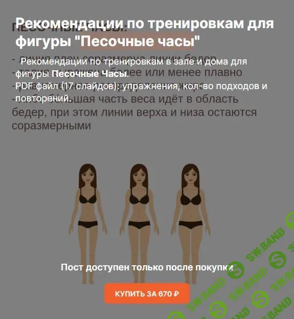 Рекомендации по тренировкам для фигуры "Песочные часы" [Liza Modelfit] [Елизавета Зуйкова]