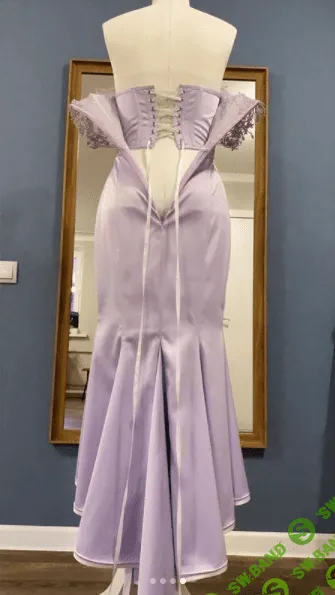 [Шитье] [Шолпан Каримова] Вечернее платье годэ на корсете с отрезными чашками (2021)