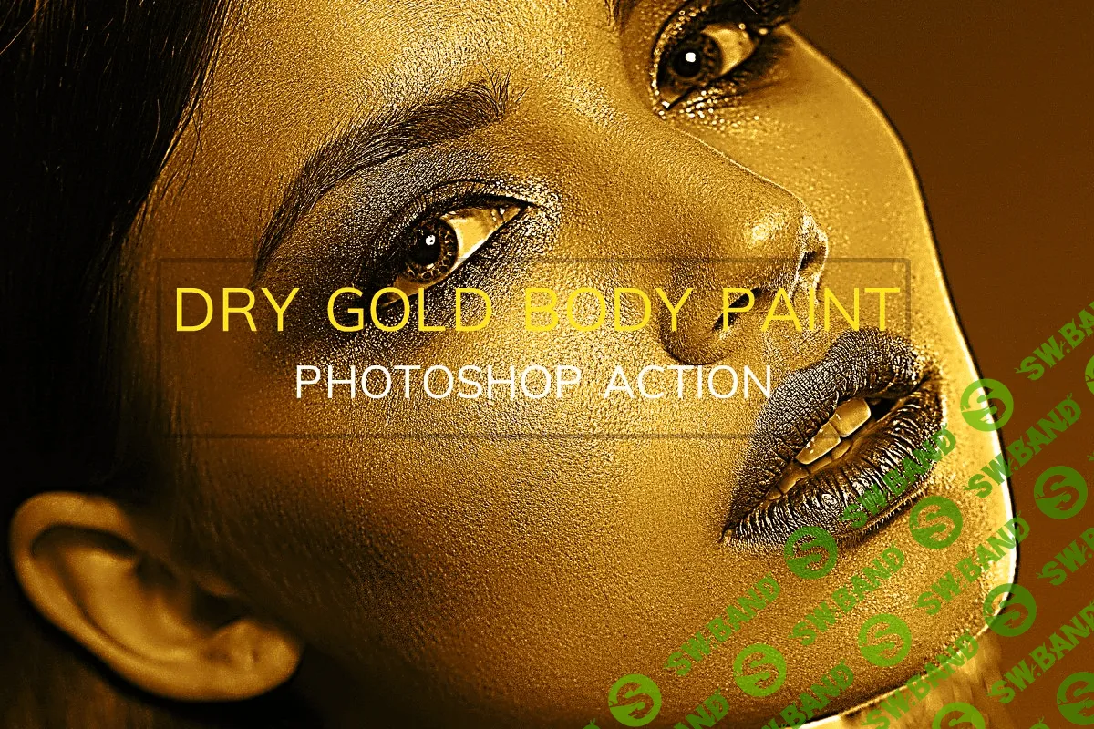 [Сreativemarket] Dry gold body Paint-Photoshop Action (2019)