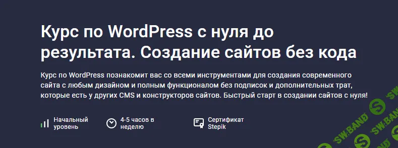 [Stepik] Курс по WordPress с нуля до результата. Создание сайтов без кода (2024)