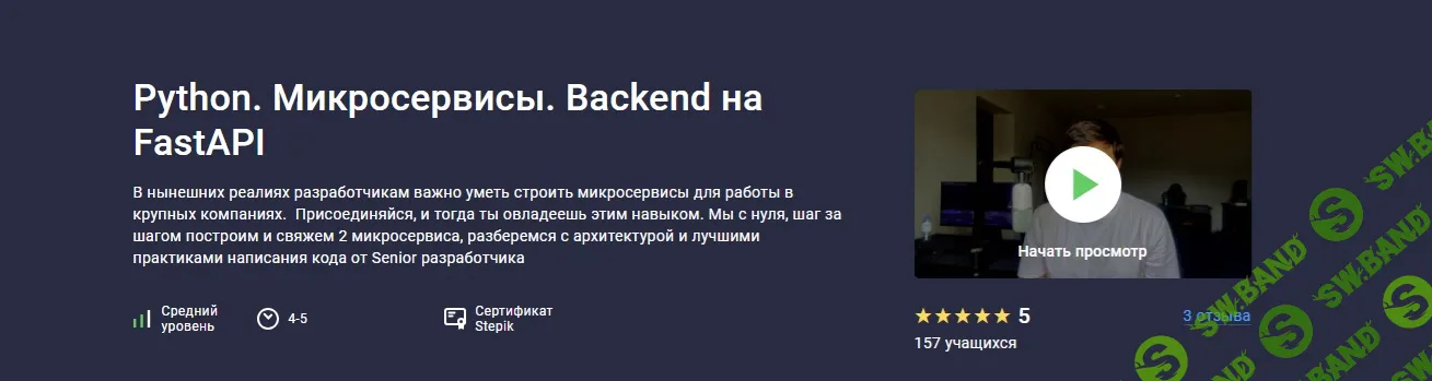 [Stepik] Python. Микросервисы. Backend на FastAPI (2024)