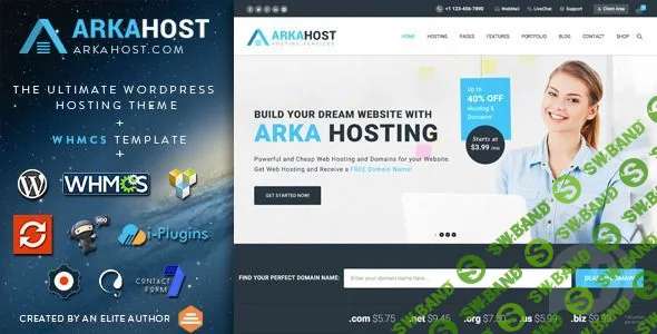 [ThemeForest] Arka Host v5.4 - шаблон хостинга WordPress