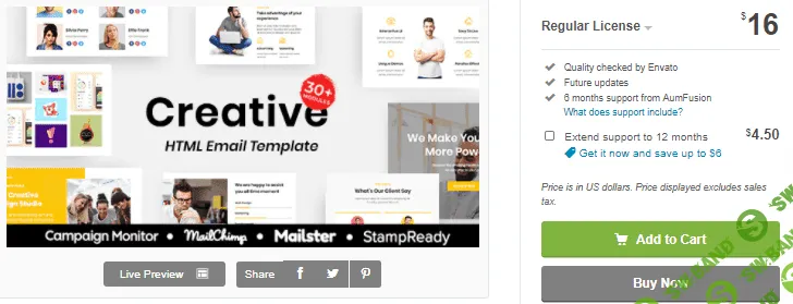 [Themeforest] Creative - Multipurpose Responsive Email Template 30+ Modules Mailchimp (2020)