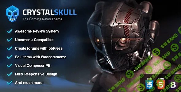 [themeforest] CrystalSkull v1.8 - шаблон игрового журнала WordPress
