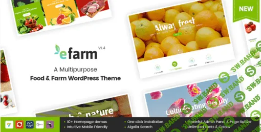 [themeforest] eFarm v1.6.0 - многоцелевая тема WordPress для продуктов питания и фермерских хозяйств (2021)