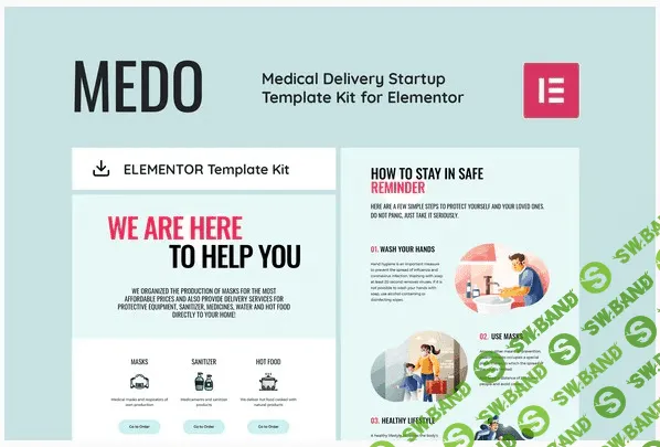 [Themeforest] MEDO - Medical Delivery Startup Elementor Template Kit