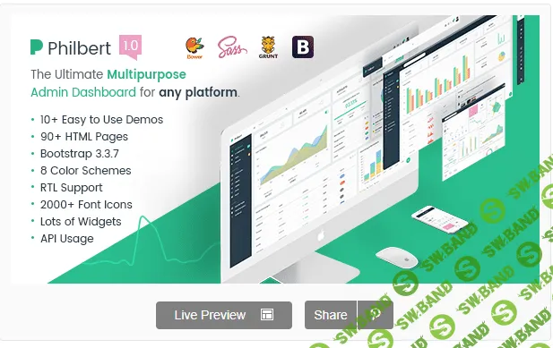 [themeforest.net] Philbert - Multipurpose Bootstrap Admin Dashboard Template + UI Kit