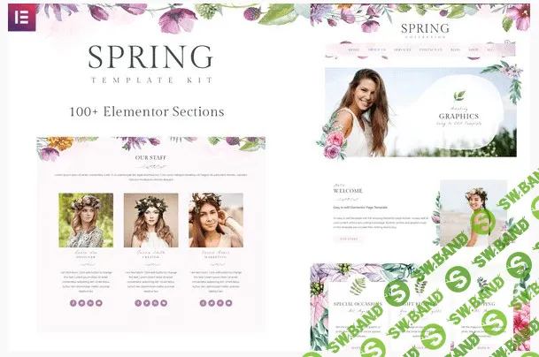 [Themeforest] Spring Watercolor and Floral Template Kit