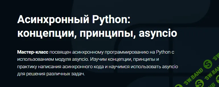 [Thinknetica] Асинхронный Python: концепции, принципы, asyncio (2023)