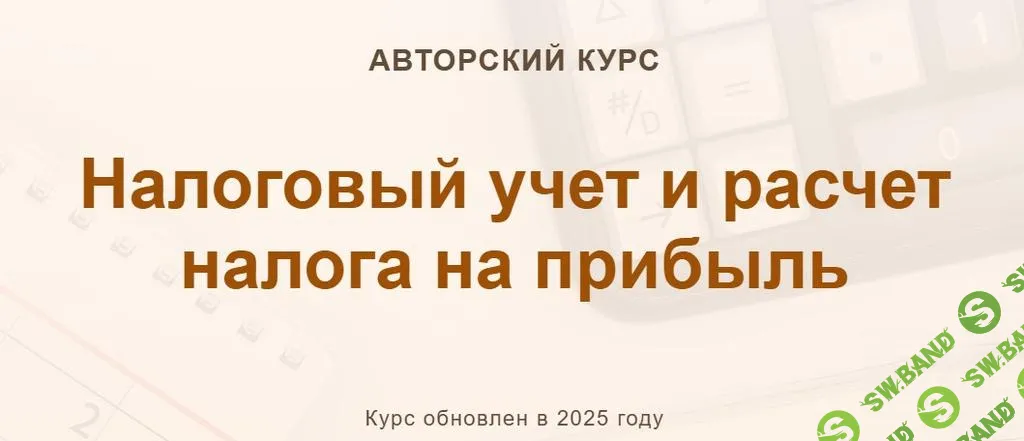 [Учетбеззабот] Налоговый учет и расчет налога на прибыль (2025)