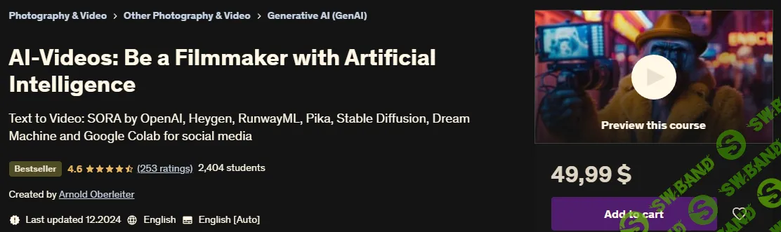 [Udemy] AI-видео - станьте режиссером с помощью искусственного интеллекта (2024)