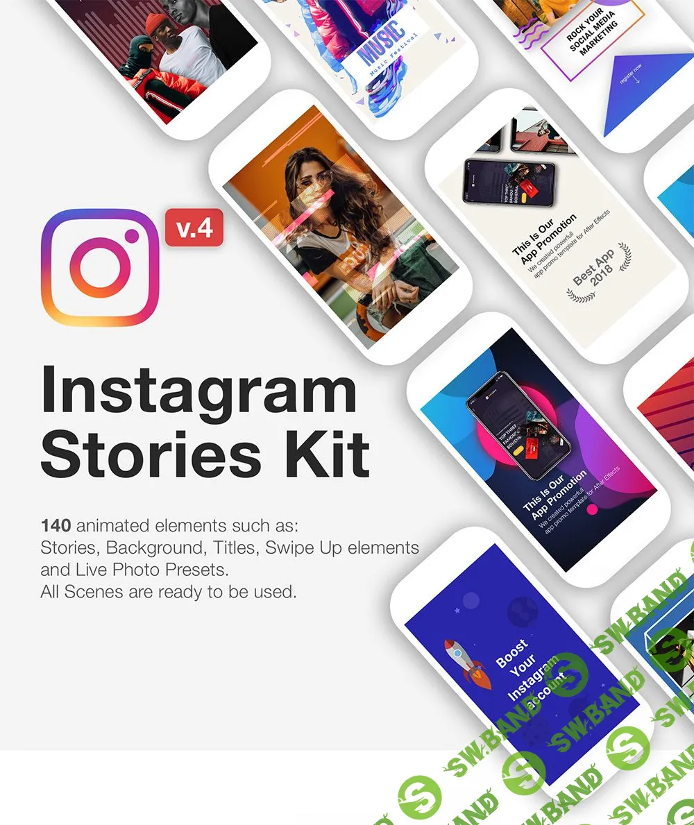 [videohive] [Ae] Instagram Stories анимированные шаблоны для After Effects