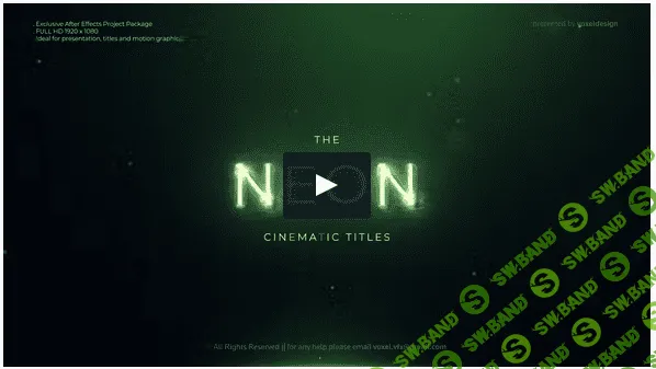 [Videohive] Neon Cinematic Titles - Шаблон для создания неоновых тайтлов в After Effects и Premiere
