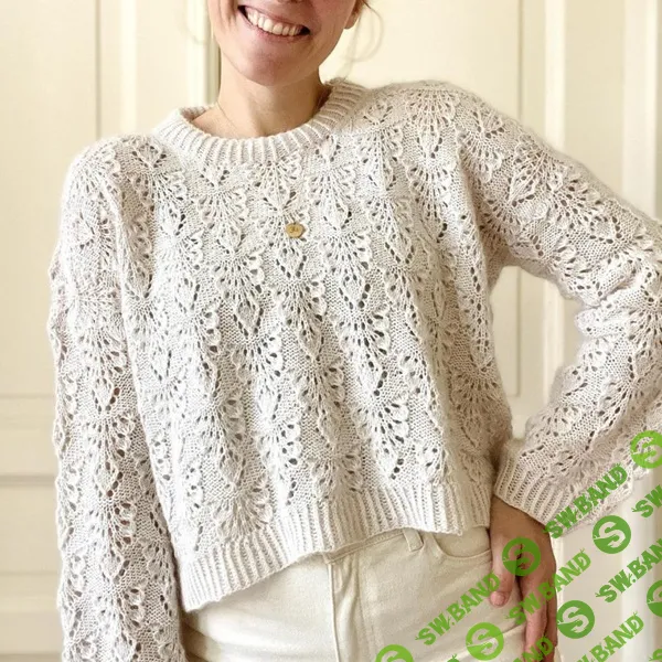 [Вязание] Ажурный пуловер спицами сверху Pierre Sweater [Вяжи.ру] [Johanna Gehrisch]
