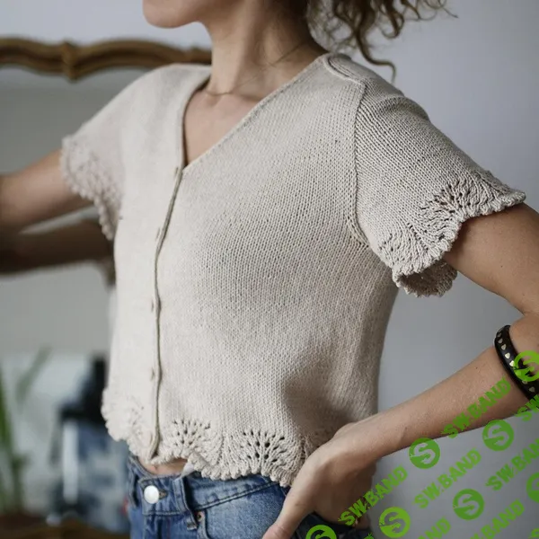 [Вязание] Летняя кофточка вязаная спицами без швов Darjeeling blouse [Вяжи.ру] [Trust the mojo]