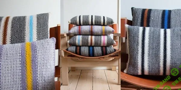 [Вязание] Полосатая подушка спицами Kuno‘s cushions [Вяжи.ру] [Anne Ventzel]