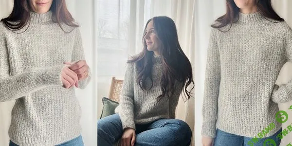 [Вязание] Пуловер ломаной резинкой Sammensat-3 [Вяжи.ру] [Elsebeth Judith]
