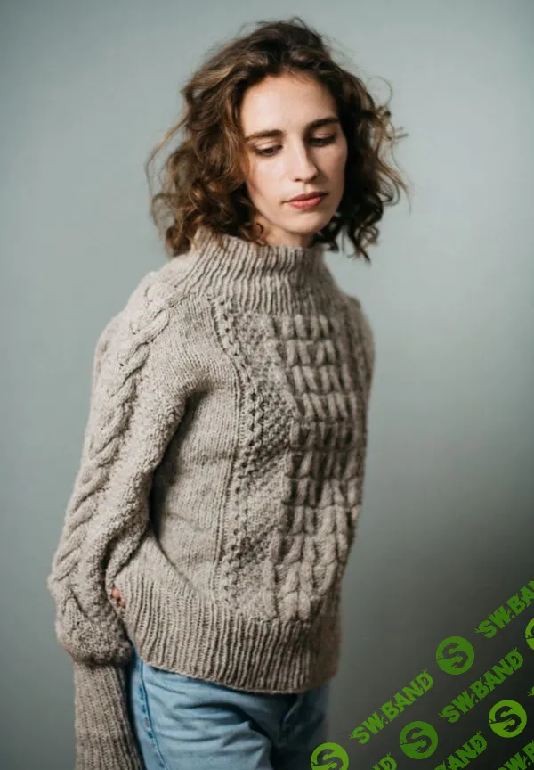 [Вязание] Пуловер с косами Snow Crocus [Вяжи.ру] [Мидори Хироше]