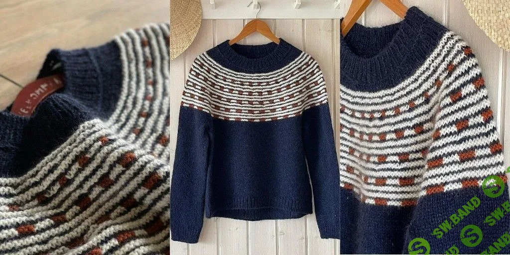 [Вязание] Пуловер с круглой кокеткой Faaborg [Вяжи.ру] [Hanne Rimmen]