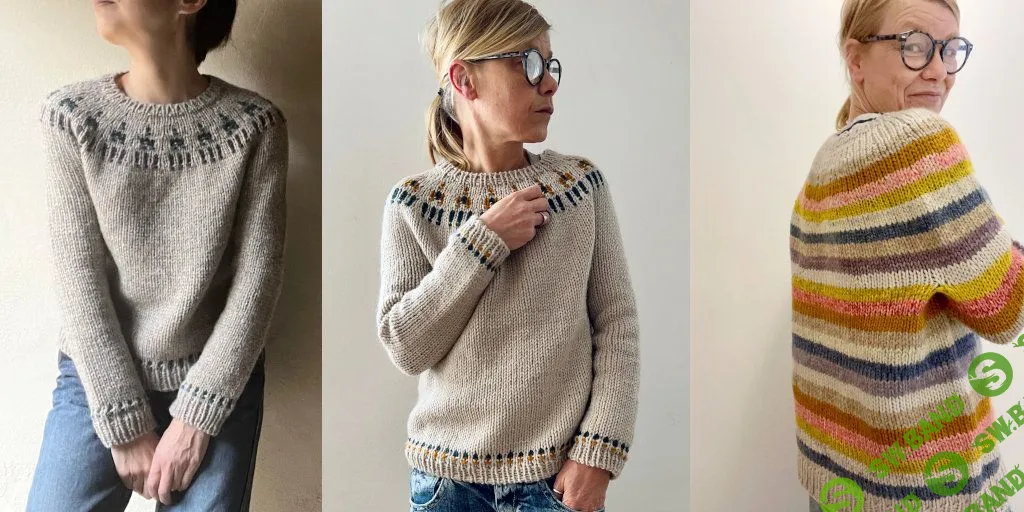 [Вязание] Пуловер с круглой кокеткой Norte [Вяжи.ру] [Isabell Kraemer]