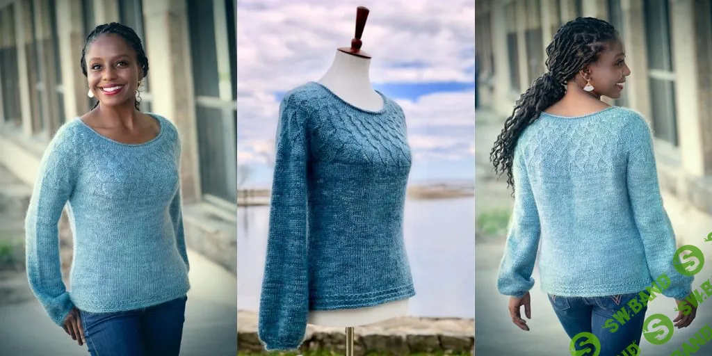 [Вязание] Пуловер с круглой кокеткой Scales and Shells [Вяжи.ру]