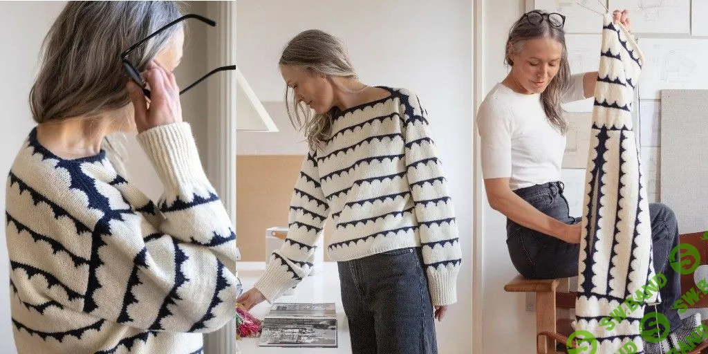 [Вязание] Пуловер с жаккардовым узором Robinia Light [Вяжи.ру] [Anne Ventzel]