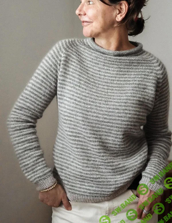 [Вязание] Пуловер в тонкую полоску Baba [Вяжи.ру] [Ankestrick]