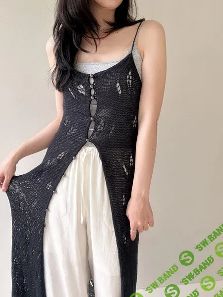 [Вязание] Вязаное спицами летнее ажурное платье-сарафан Arachne Dress [Вяжи.ру] [Hyeonji Jin]