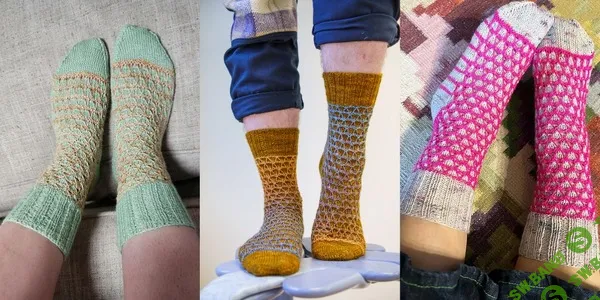[Вязание] Вязаные цветные носки Slippy V Socks [Вяжи.ру] [Susanne Müller]