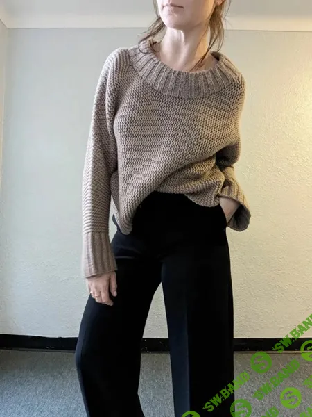 [Вязание] Вязаный поперек пуловер бокси фасона Hannah Sweater [Вяжи.ру] [Pernille Larsen]